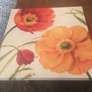 Floral wrapped canvas